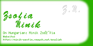 zsofia minik business card